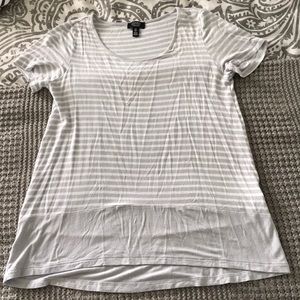 Grey & White Striped Shirt